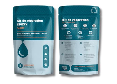 La Boutique du Composite - Kit de Réparation Epoxy pour Planche de Surf DIY - Complet et Facile à Utiliser
