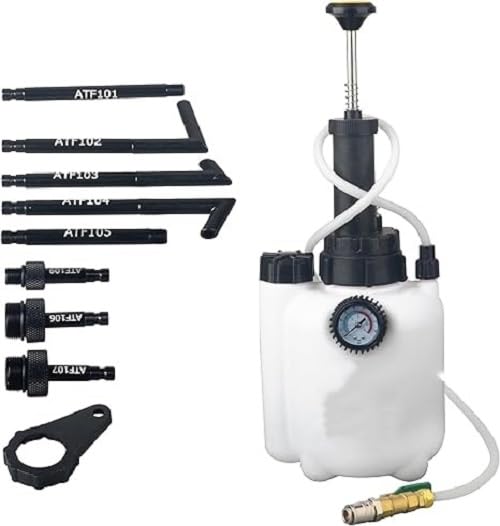 3L Transmission Oil Filling Tool System Fluid Pump Manual W/8pcs ATF Adaptors