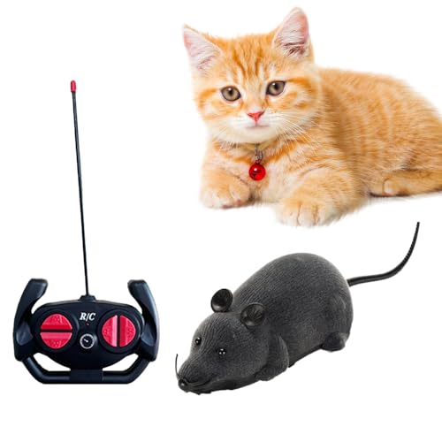 JOAASU Topo Telecomandato Per Gatti, Giocattolo a Ratto Telecomandato, Giocattoloratto Telecomandatoes, Per Animali Domestici Per Caccia Ed Esercizio Fisico