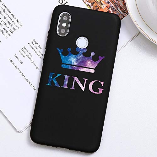 King Queen Couple Case for Xiaomi Redmi Note 9 9s 8 8T K30 7 5 6 Pro Max Case for Xiaomi Mi 8 9 Lite 10 A3 CC9 CC9e A1 A2 9T Pro