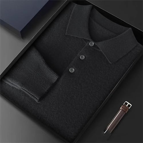 Men's Knitted Pullover Cashmere Sweater Thick Long-Sleeved Warm Basic Business Clothing Top3