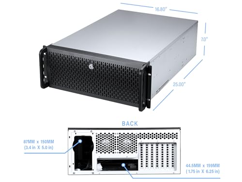 Image of Rosewill 4U Server Chassis Sudokoo Edition with 5 Sudokoo SK120 PWM High-Airflow Fans | 2 Rear 80mm Fans | 8 x 3.5 HDD Bays, 3 x 5.25 Devices | E-ATX Compatible | 2 x USB 3.0 | Front Panel Lock