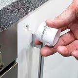 BABYGO Kindersicherung Schrank; Schubladensicherung Türsicherung für Baby (10 Schlösser, 2 Schlüssel + Eckenschutz 8 Stück) Schubladen Sicherung für Kinder; Sicherheit Magnetisches Schrankschloss