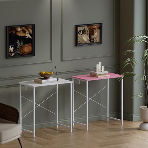 Image of Pamray 23 Inch Computer Desk for Small Spaces, Home Office Work Desk with Headphone Hook, Small Office Desk Study Writing Table