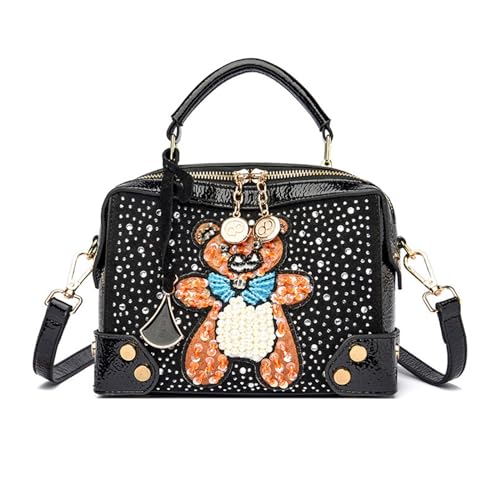 Rebellious Carteras de cuero Bolsos pequeños Bolsos de hombro de dibujos animados Bolso de hombro simple bolso de hombro para amigos madre M, Zh