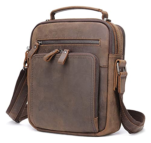 Small Messenger Bag for Men Retro Handbag, Handbag 9.7inch Tablet Briefcase Shoulder Bag Small Messenger Bag3