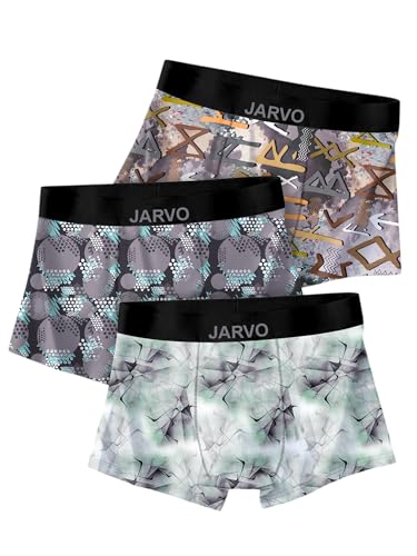 Image of JARVO Men's Extra Thin Elastic Underwear Long Comfortable Ice Silk Breathable Comfort Brief-Boxer-Trunks Imported Material Pack of 3