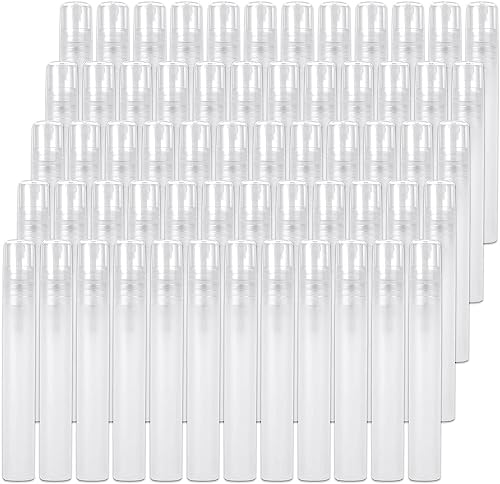 SENENQU Set 60pz - ​​Mini Frascos Perfumes​​ de Vidrio 10ml Decants Perfumes Atomizadores Transparente​​ Mini Botellas de Perfume para Aceites Esenciales Perfume Alcohol