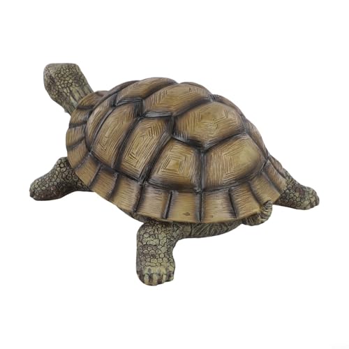Sculpture de terrasse tortue en résine résistante pour décor de cour