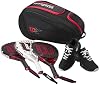 Bolso de pádel WILSON Bela Super Tour - Negro/Rojo, capacidad para 4 palas 8
