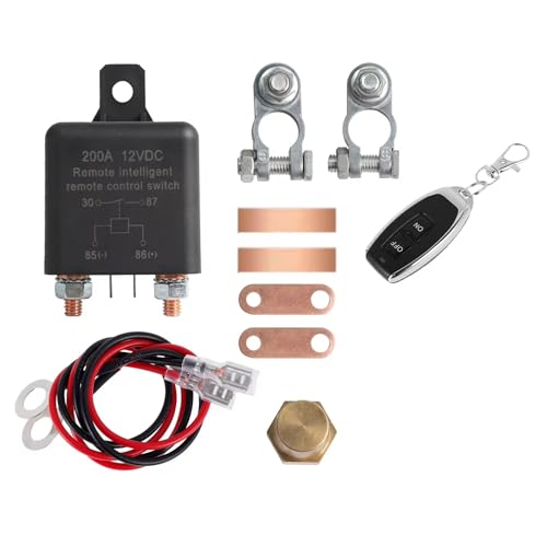 Dodging Theft LLC 12V Remote Battery Disconnect Switch – Wireless Kill Switch for Car Truck RV ATV Boat | Anti-Theft Power Cut Off Device | Prevent Battery Drain | Heavy Duty 200A Quick Easy Install