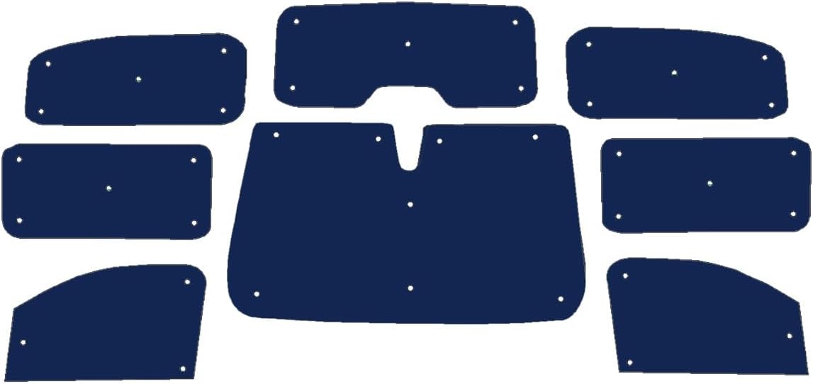 Thermal Blinds Compatible with Citroen Spacetourer (Years 2017-Date) (Full Set LWB + Tailgate) with Backing Colour in Brown, Reversible