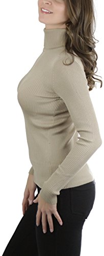 Image of ToBeInStyle Women's Classic Knit Fold Over Turtleneck Pullover