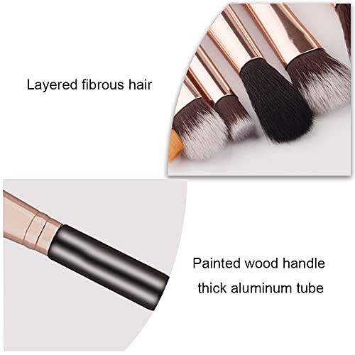 Double Ended Brushing Professional Eyeshadow Brushes Premium Foundation Brushes for Travel Daily Makeup - Image 3
