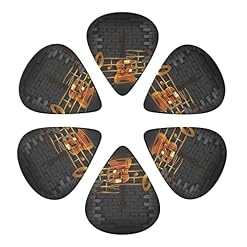 Note Guitar Lot de 6 médiators pour guitare acoustique, guitare électrique, basse, ukulélé – fin, moyen et épais. - Les Beatles, Paul McCartney, John Lennon, RIngo Starr, George Harrison Note Guitar Lot de 6 médiators pour guitare acoustique, guitare électrique, basse, ukulélé – fin, moyen et épais. – Image 4