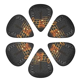 Note Guitar Lot de 6 médiators pour guitare acoustique, guitare électrique, basse, ukulélé – fin, moyen et épais. - Les Beatles, Paul McCartney, John Lennon, RIngo Starr, George Harrison Note Guitar Lot de 6 médiators pour guitare acoustique, guitare électrique, basse, ukulélé – fin, moyen et épais. – Image 4