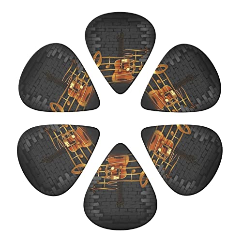 Note Guitar Lot de 6 médiators pour guitare acoustique, guitare électrique, basse, ukulélé – fin, moyen et épais. - Les Beatles, Paul McCartney, John Lennon, RIngo Starr, George Harrison Note Guitar Lot de 6 médiators pour guitare acoustique, guitare électrique, basse, ukulélé – fin, moyen et épais. – Image 5