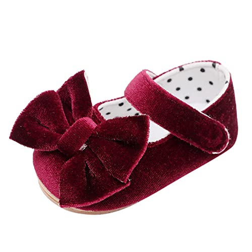 Toddler Girls Shoes Breathable Girls Bowknot First Walkers Single Shoes Tight-Fitting Leisure Baby Shoes