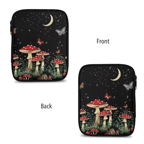 Image of Red Mushroom Crochet Hook Case Moon Portable Crochet Hook Organizer without Hooks Accessories Knitting Needle Case for Knitting Supplies Women Gifts