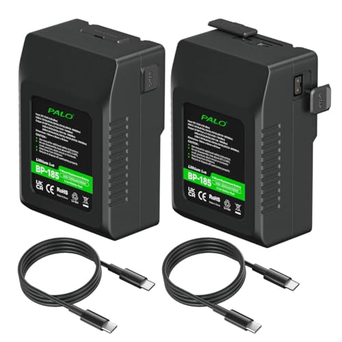2-Pack 185Wh V Mount V Lock Battery with USB-C