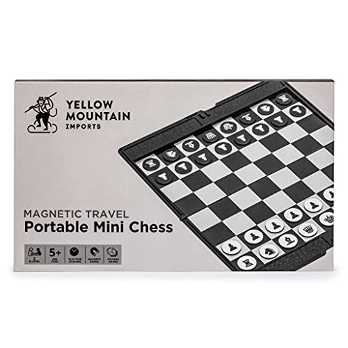 Yellow Mountain Imports Magnetic Travel Foldable Chess Wallet Set (7.9-Inch) - Portable & Perfectly Travel-Size #TOP7