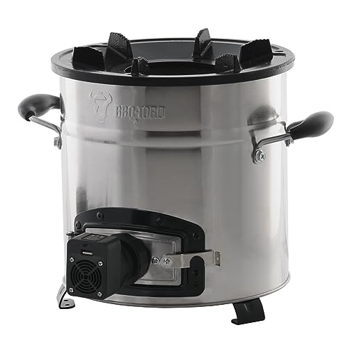 BBQ-Toro Raketenofen RAKETE #3 | Edelstahl Rocket Stove für Dutch Oven, Grillpfannen und vieles...