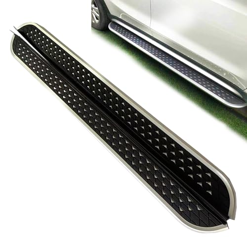 Lot de 2 marchepieds latéraux pour Peugeot 3008 2016-2022 avec bords en aluminium (avec supports)