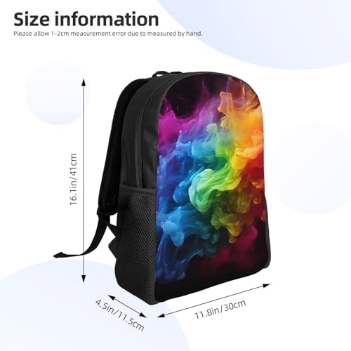 Rainbow smoke Travel Backpack for Women Men 15.6 inch Laptop Backpack Waterproof Work Business Daypack2