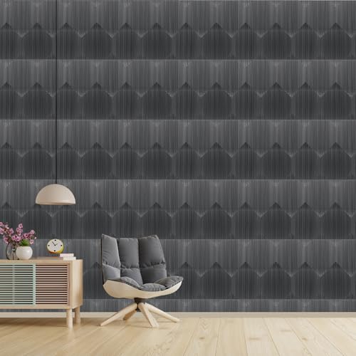 Image of Kayra Decor 3D PVC Wall Panel Artisian Design, Grey Pine Wood Color 19.7 inch x 19.7 inch (Pack of 18) - Covers 48.51 Sq. Ft.