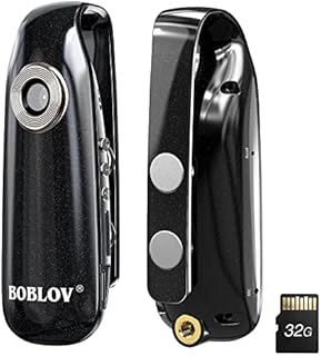 BOBLOV 32GB Body Camera, 007 1080P Small Body Cameras with Audio, Motion Activated, Pocket Video Recorder, Sport Bike Camera, Wearable Body Cam for Law Enforcement, Security Guard, Home (32G)