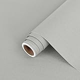 Arthome Carta da Parati Adesiva 44cmx6m PVC Vinilico Grigio Opaco,Autoadesiva muro Rimovibile,Impermeabile,Pellicola Decorativa per Mobili,Tavoli,Ripiani,Cucine,Coperture per Scaffali
