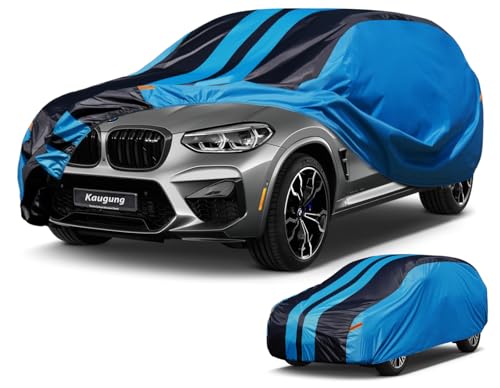 Image of Kaugung Car Cover Waterproof Custom Fit BMW X3(2003-2025), Full Exterior Cover for Automobiles Lightweight Resistant Outdoor Sun UV Rain Dust Snow Wind Protection.