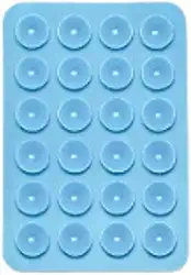 Suporte Adesivo Para Capinha Celular Com Ventosa Reforçado de Sucção Silicone Para iPhone E Android (Azul Claro)