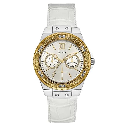 Guess Limelight Reloj para Mujer Analógico de Cuarzo con Brazalete de Piel de Vaca W0775L8