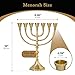 Salomon's Menora Authentic Brass Menorah - 7-Branch Candle Holder from Jerusalem, Israel - Antique Design for Spiritual, Religious & Home Decor