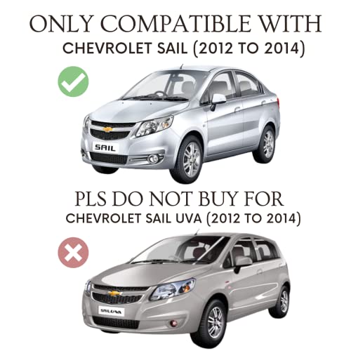 Image of Autofact Magnetic Car Sunshades Compatible with Chevrolet Sail (Set of 4) - Easy Installation, UV Protection, Keeps Car Cool (Front 2 with Zippers for Easy Access, Rear 2 Without Zippers)