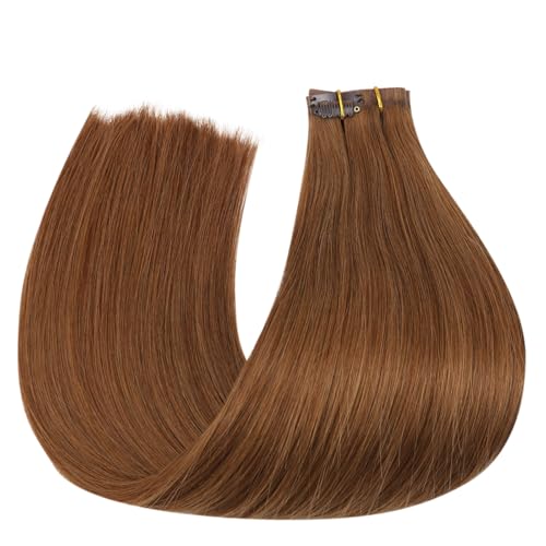 Image of Full Shine Seamless Clip in Extensions, Light Copper, Thick Ends | Invisible Hair Extensions, 20 Inch 95g 4 Pcs, Scalp Coverage, Soft Silky, Holiday Events, Long Hair