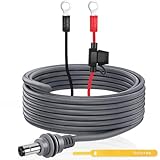 Ponlrie Starlink Mini O Ring to DC Connecters Extension Cable - 18AWG Power Cable with ATC/ATO Fuse Holder, Car Battery to DC Charger for Off-Grid Camping/RV/Truck, Emergency Power Supply (3M/10FT)