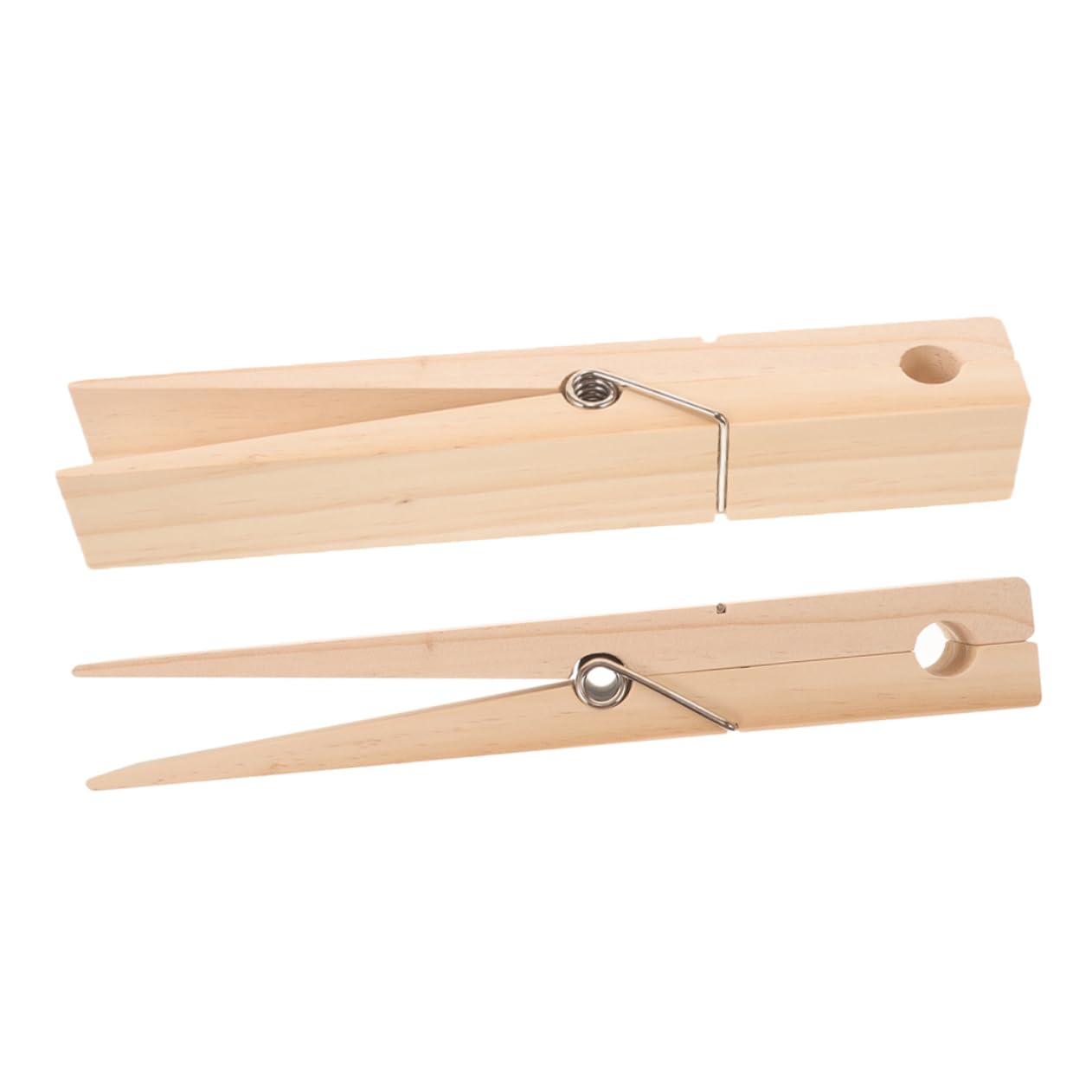 OUNONA 2 Stück Große Wäscheklammern im Landhausstil Rustikale Handtuchklammern für Badezimmer und Outdoor Einfache Bedienung Robust und Windfest 30x4x5cm