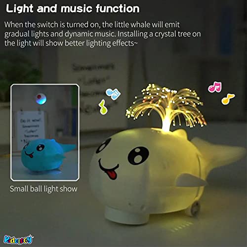 Image of KIDOLOGY Floating Balls Little Whale Toy, Electric Air Blowing Floating Ball Toys, Unique Birthday Party Gifts for Boys, Girls, Kids, Children Aged 3+ (White)
