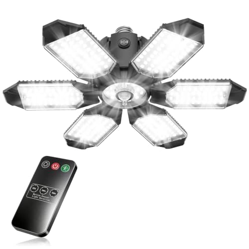 TANBABY 260W Motion Sensor Garage Lights with Remote Control 30000LM E26