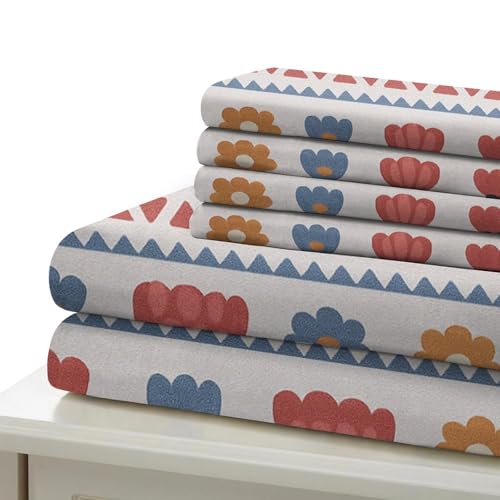 Parure de lit double 200x200 floral housse couette microfine douce