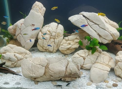 Image of Natural Elephant Skin Stone for Aquarium & Aquascaping - Textured Elephant Rock Hardscape for Betta, Shrimp & Planted Tanks (0.9, Kilograms)