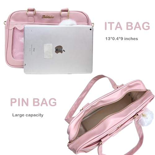 Image of TTCAYU Ita Bag Crossbody kawaii Pin Display Bag with Insert Ita Messenger Bags Japanese Handbag Shoulder JK Purse for Girl