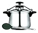 Fagor Clásica Bombe Olla a Presión 10 Litros, Inducción, Express, Acero Inoxidable 18/10, Todo Tipo Cocinas, Fondo Termo Difusor, 3 Sistemas Seguridad, Incluye Cucharon Melier de Nylon