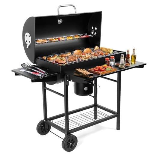 SUNLIFER Charcoal BBQ Grills Outdoor: Spacious Barrel Barbecue Grill