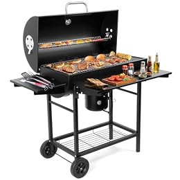 SUNLIFER Charcoal BBQ Grills Outdoor: Spacious Barrel Barbecue Grill