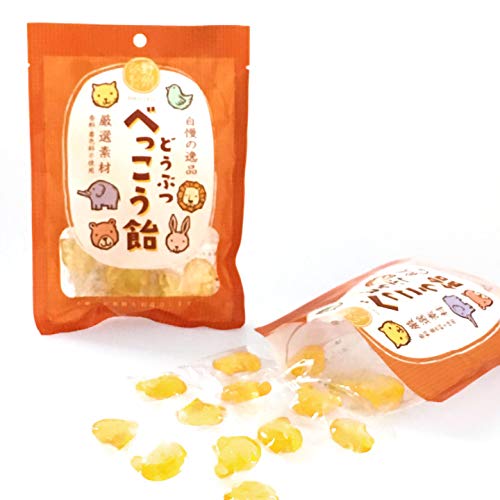 Amazon.co.jp: どうぶつ べっこう飴 5袋 1袋当り65g(約14粒） 無添加