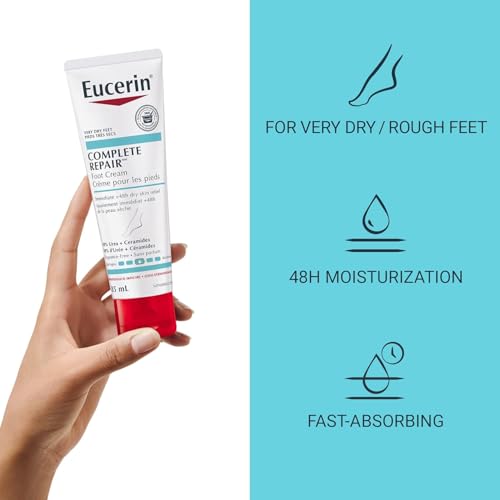 Eucerin Complete Repair Moisturizing Foot Cream, Moisturizing Lotion with 10% Urea and Ceramides for Very Dry Feet, 85 mL - Image 4