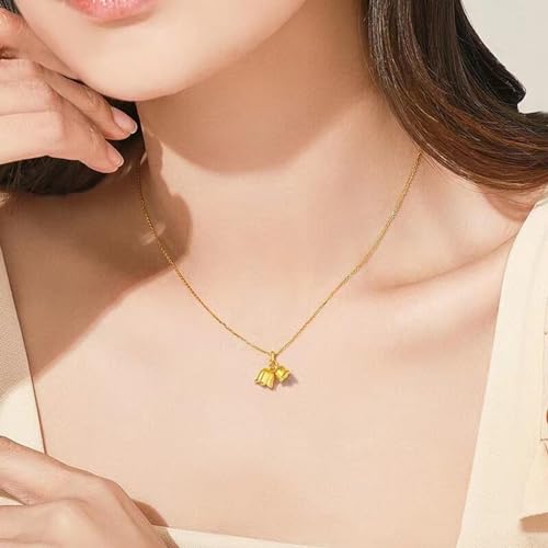 Collier en Or 24 carats pendentif fleur pour sublimer vos fêtes - 5